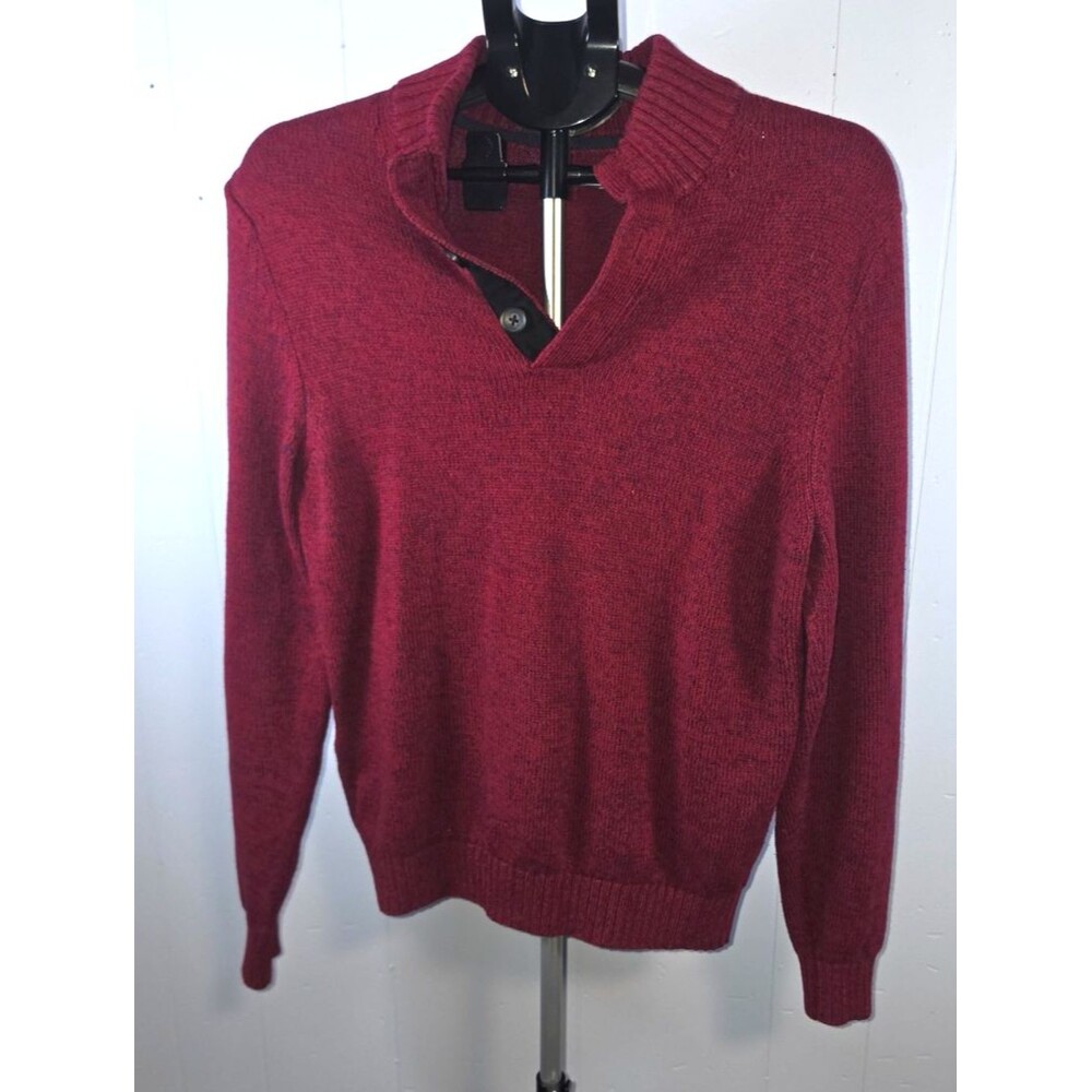 Izod Red Sweater Pullover Long Sleeve Fall Winter Size Small Men's